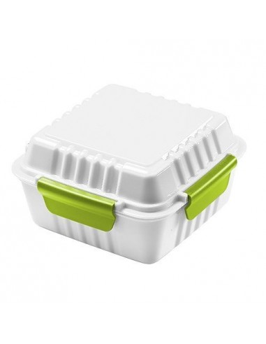 Pojemnik na jedzenie "Square", biało-zielony.