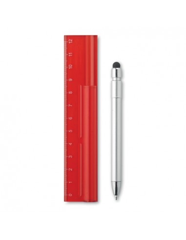 Linijka 12cm z długopisem Duotool