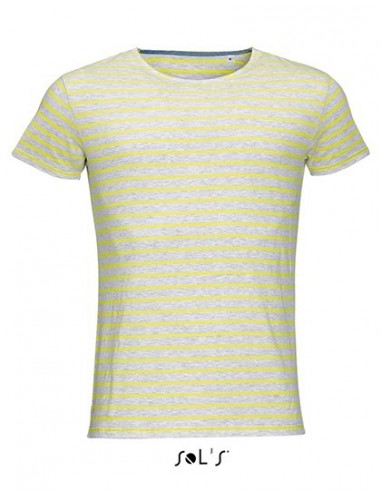 T-shirt męski  Sol's   Round Neck Striped Miles 