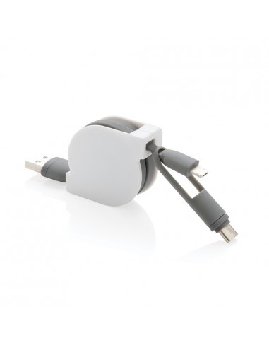 Kompaktowy i zwijany kabel do ładowania 3 w 1 z końcówką USB typu C