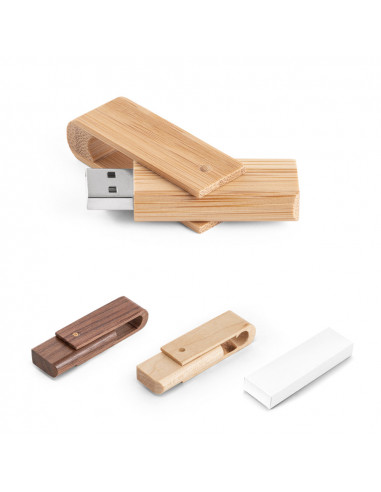 Drewniana pamięć USB, wysuwana, o pojemności do 128 GB