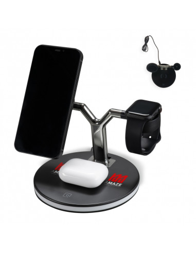 Bezprzewodowa baza ładująca dla słuchawek Airpods, zegarka Apple i Magsafe 15W
