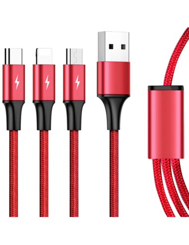 Unitek 3-in-1 USB Charging Cable C4049RD