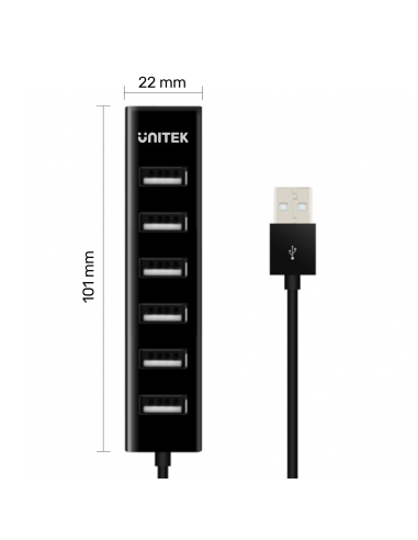 Unitek Y-2160 hub 7x USB 2.0
