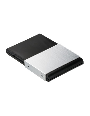 Pudełko na karty kredytowe i wizytówki REFLECTS-SARZEDO srebrno/czarne