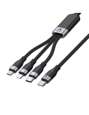 Unitek przewód ładujący USB-C 3 w 1 czarny