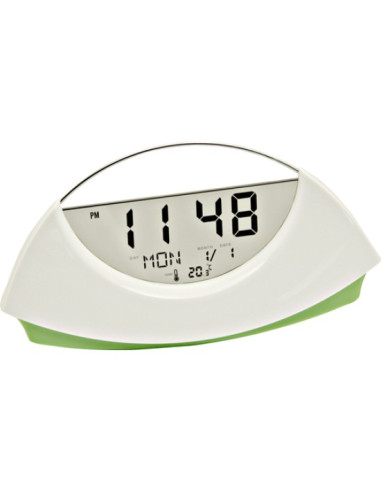 Zegar na biurko z zielonymi profilami