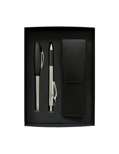 Zestaw Faber Castell Basic Metal pióro+długopis + etui